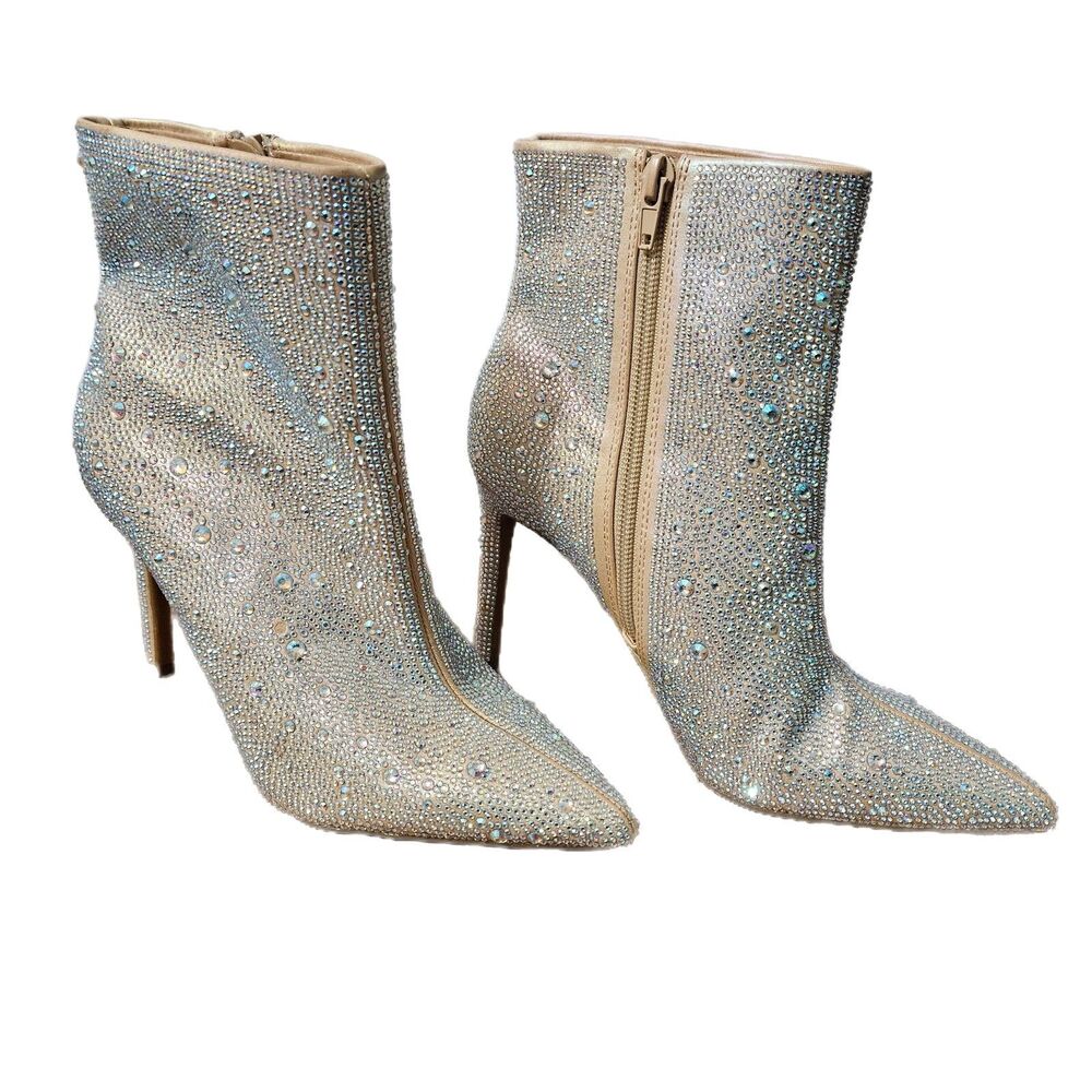 I.N.C.International Concepts Wms Reisa Pointed Toe Sparkle Ankle Boots 6M & 6.5M